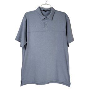 Public Rec Short Sleeve Polo Shirt Gray Athletic Performance Stretch Men's